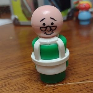 Fisher Price Sesame Street Little People Mr. Hooper Vintage, HTF, Rare 1970s